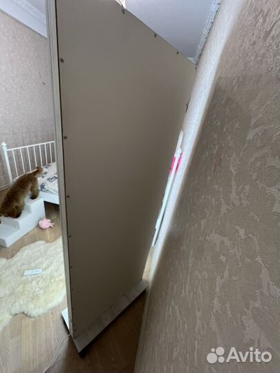 Зеркало напольное гримерное серое с подсветкой