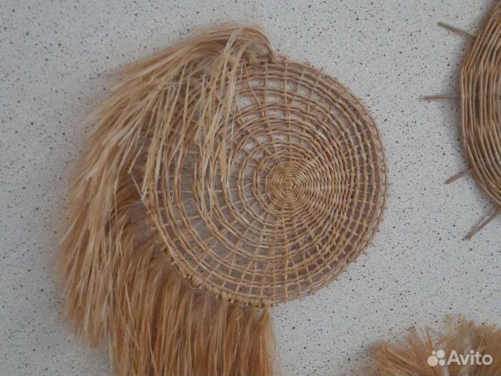 Панно плетеное бохо стиль, абажуры