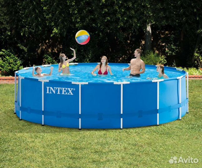 Каркасный бассейн intex бу