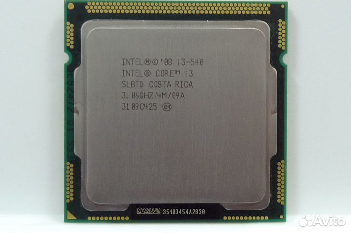 S1156 Intel Core i3-540 (2x3067MHz, L3 4096Kb)