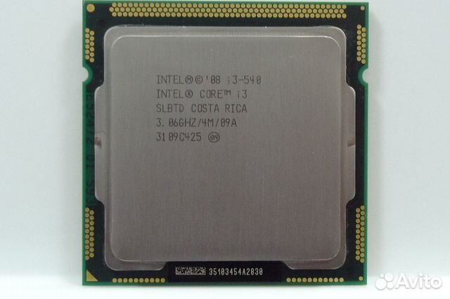 S1156 Intel Core i3-540 (2x3067MHz, L3 4096Kb)