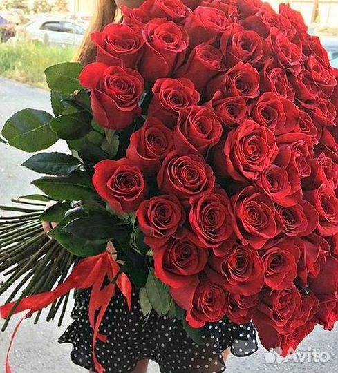 Розы высокие Доставка цветов