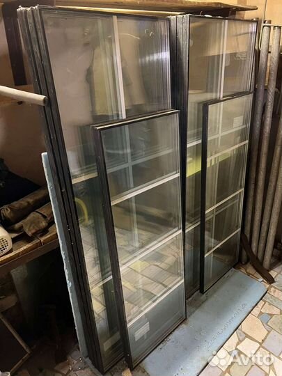 Панорамные окна с дверью