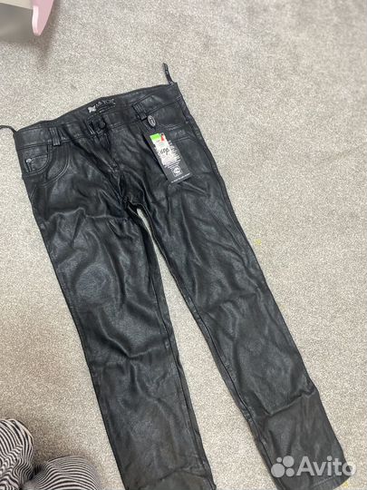 Брюки кожаные