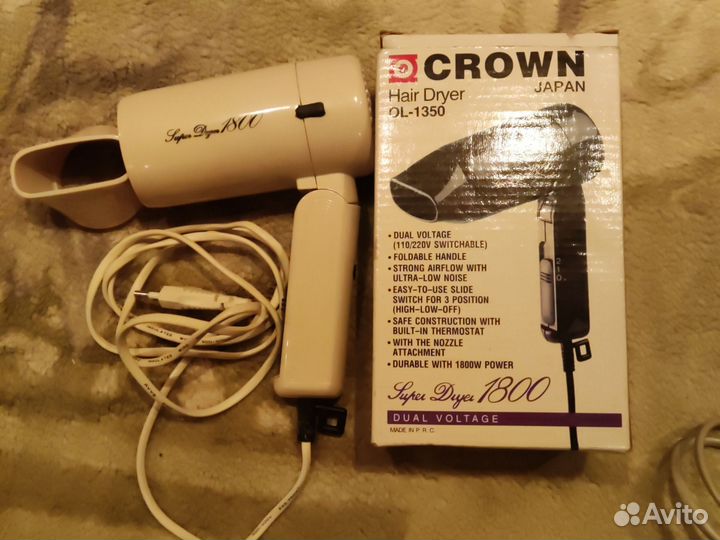 Электрический фен с 1 насадкой, б.у