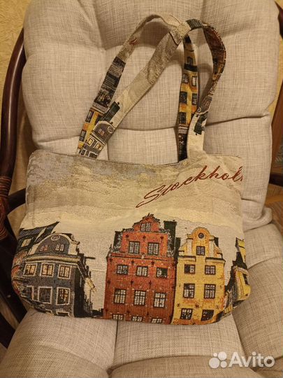 Сумка из плотной ткани. Стокгольм. Большая