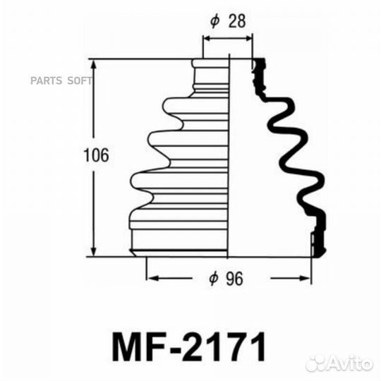 Masuma MF-2171 Пыльник шруса внутр. универсал