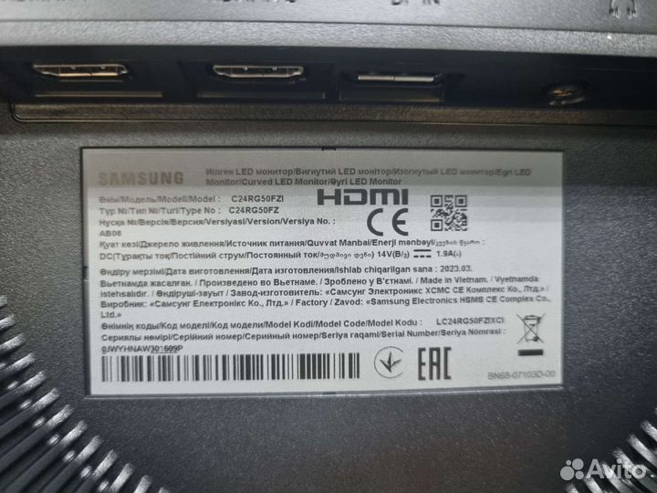 Новый Монитор Samsung 24 изогнутый 144hz