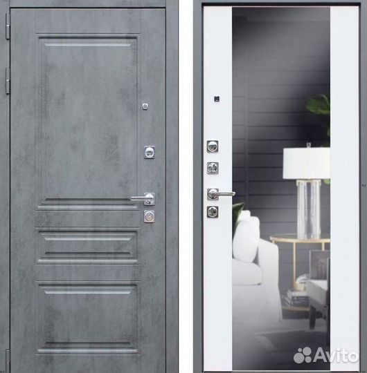 Дверь входная серая шумо-изоляционная