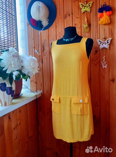Новое платье Dorothy Perkins вискоза+лен раз.46