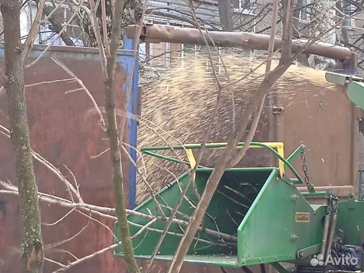 Дробилка. Измельчитель веток, деревьев. Аренда