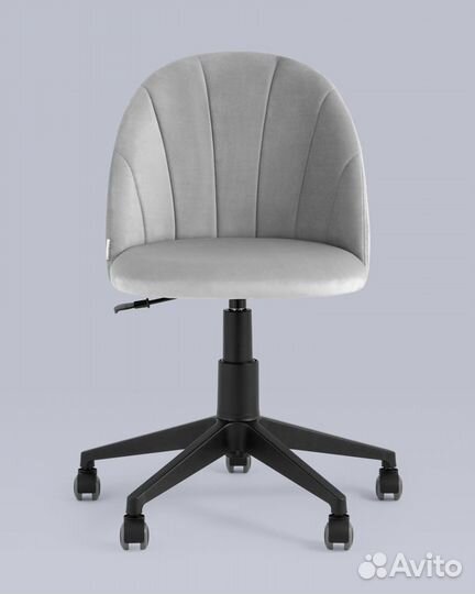 Кресло компьютерное Логан велюр светло-серый