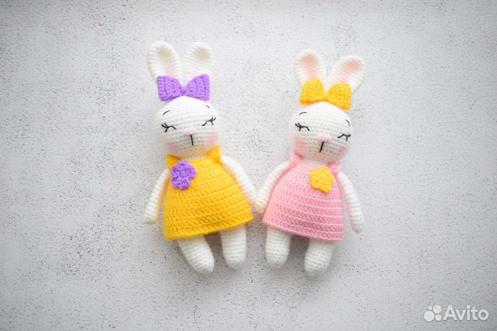 Игрушки ручной работы. Единорожка, зайчик, собачка