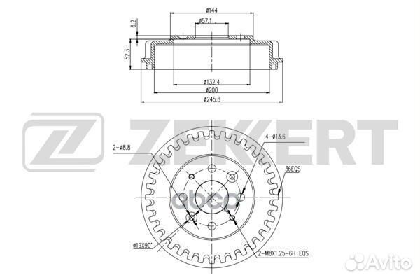 Барабан тормозной Kia/Zekkert/ BS5129 Zekkert