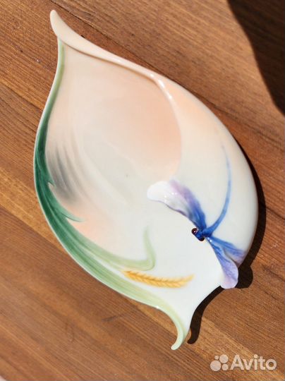 Тарелка фарфор стрекоза