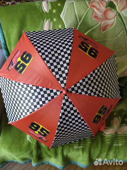 Зонт для мальчика. Маквин и желтый зонт собачка