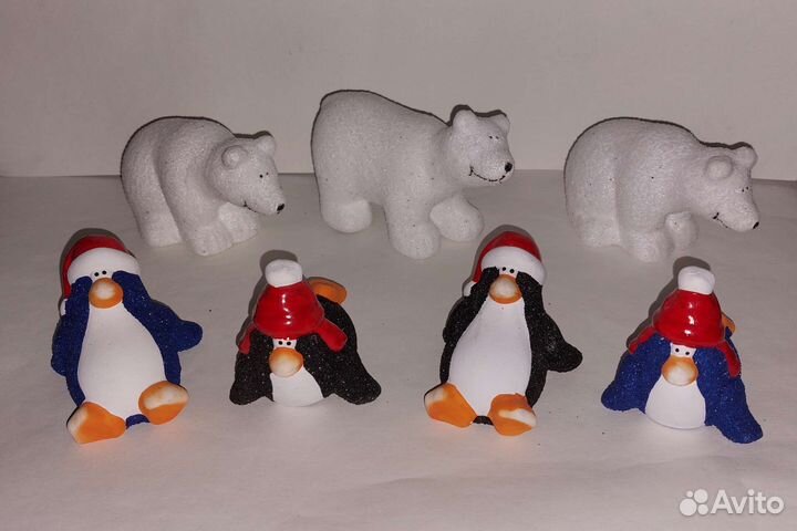 Пингвины и белые мишки