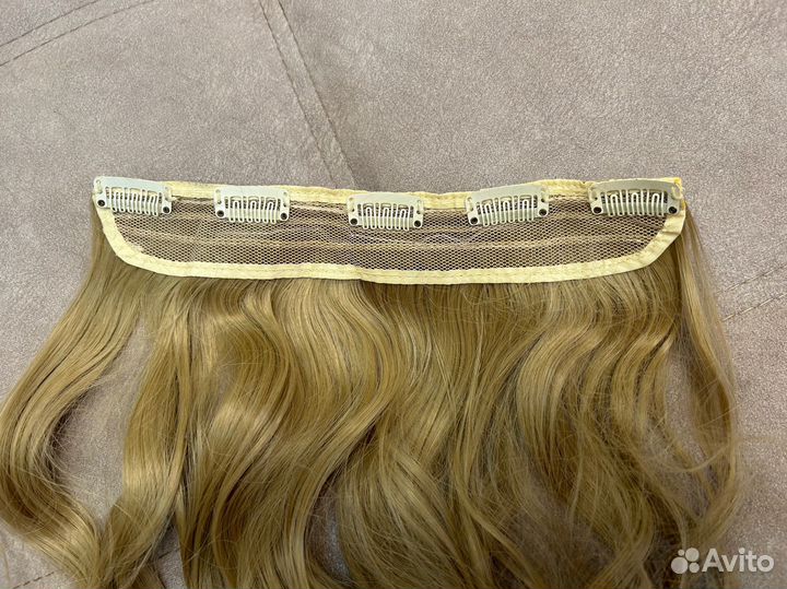 Волосы на заколках шиньон локоны 40 см