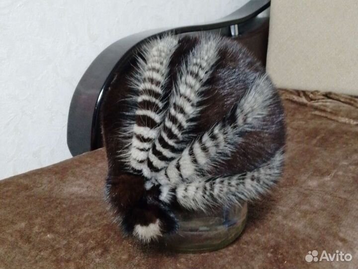 Шапка зимняя норковая женская