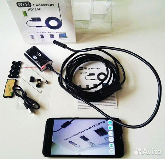 Эндоскоп 3,9мм, 8мм, с 2-мя камерами USB/Wi-Fi