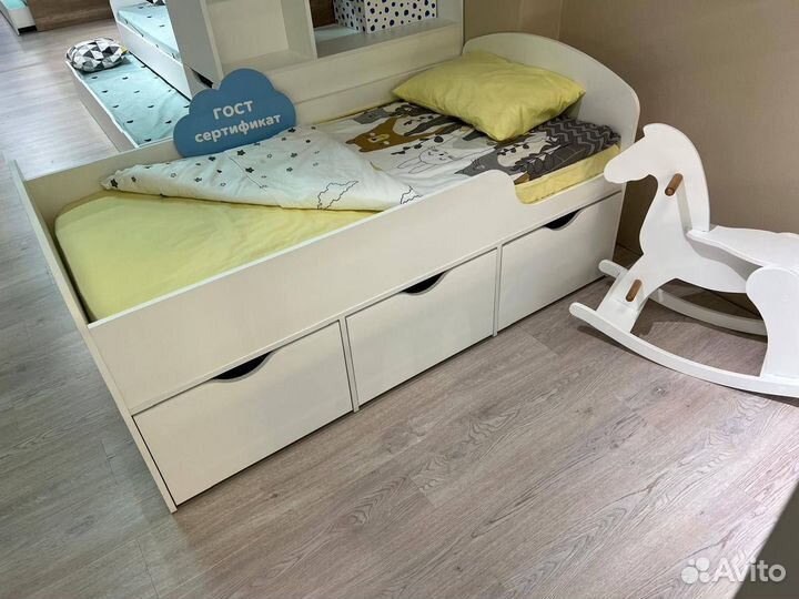 Детская кровать с ящиками 80х160 Малыш мини