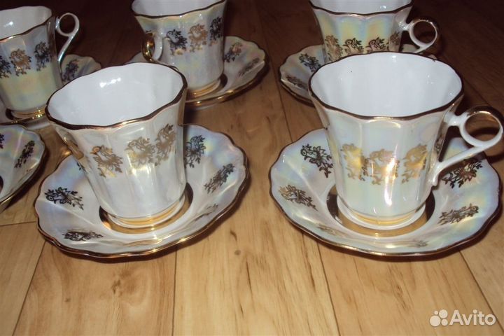 Кофейные пары фарфор 6 шт(12 пред-в) Коростень нов
