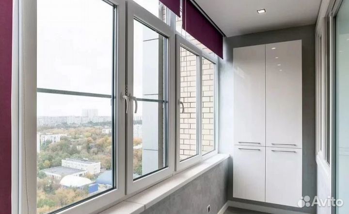 Остекление балконов. Балкон под ключ Остекление