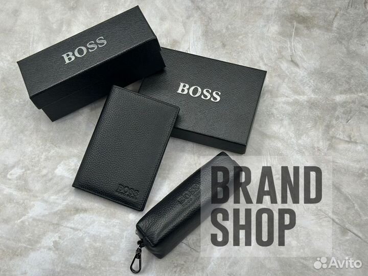 Подарочный набор Boss обложка и ключница