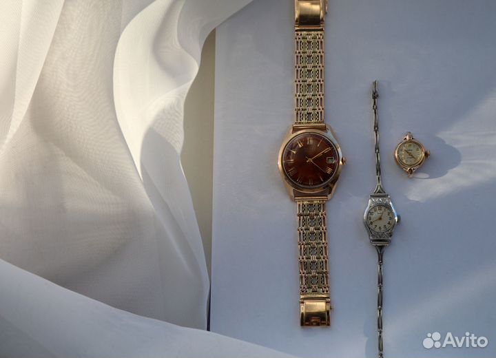 Часы СССР, золото, платина. Мужские и женские