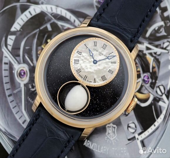 Arnold & SON luna magna gold MOP 44MM 1lmar.A04A.C