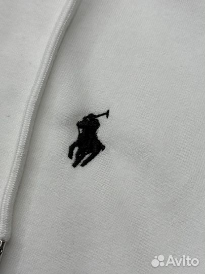 Зип худи Polo ralph lauren белого цвета