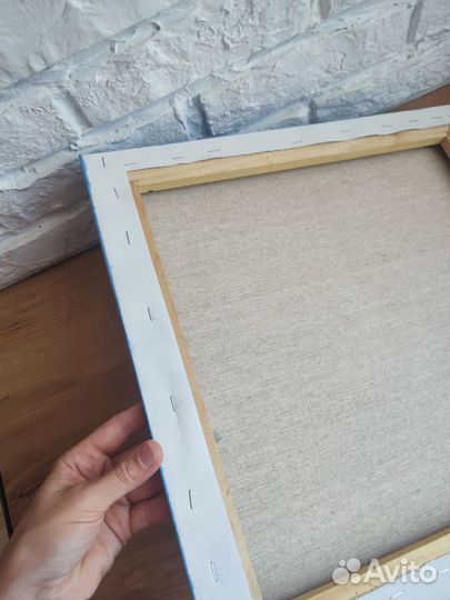 Картина маслом на холсте с карпами Кои 40/40 см