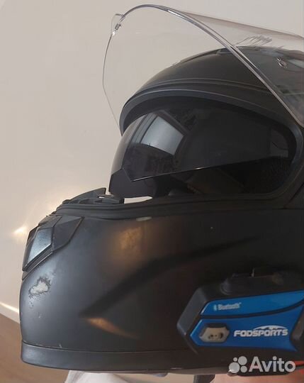 Мотошолем MTR (L, 59-60) с мотогарнитурой