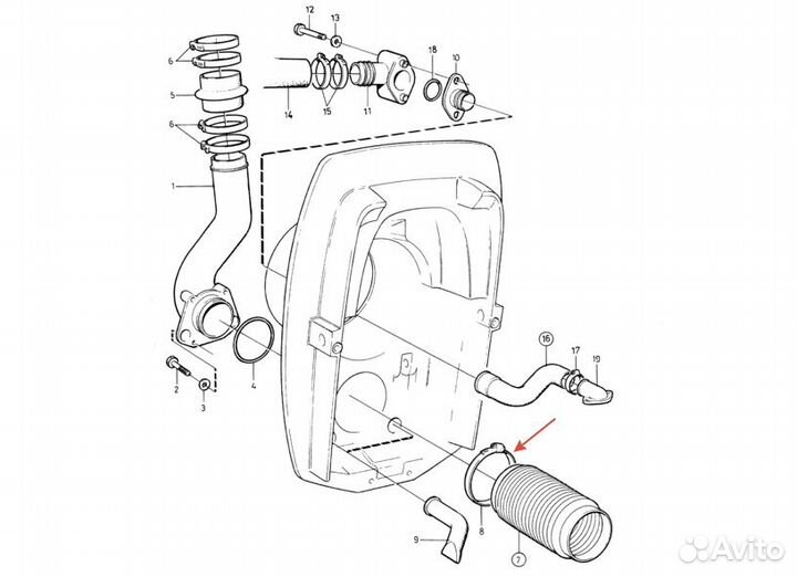 Хомут гофры выхлопа для Volvo Penta 872531