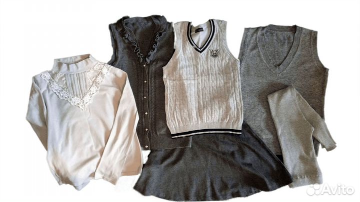 Комплект для школы серый