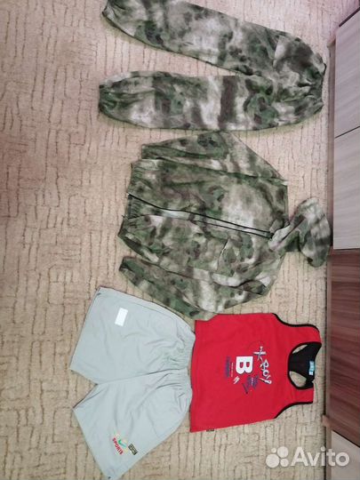 Камуфляжный костюм и летний детский р140