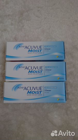 Линзы контактные однодневные 1 day acuvue moist fo