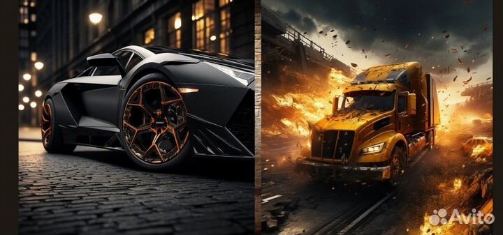 Картины машин на холсте суперкар