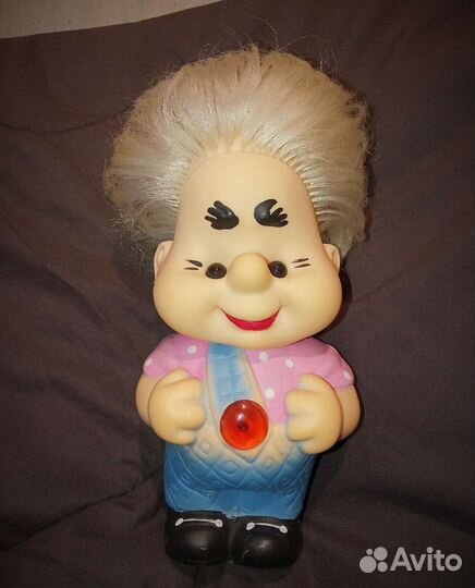 Карлсон игрушка СССР резиновая с пищалкой