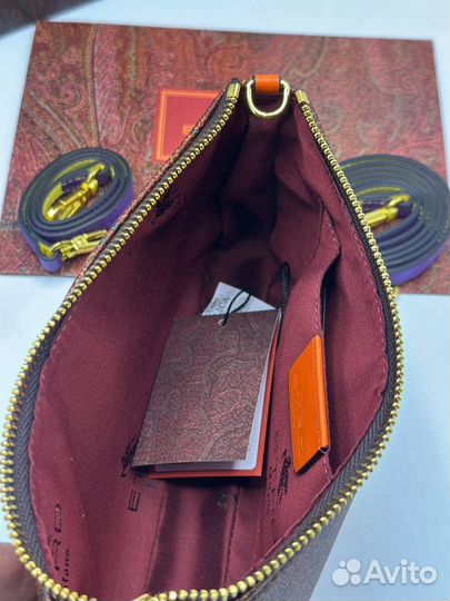 Сумка Etro 22x13см канва/нат кожа