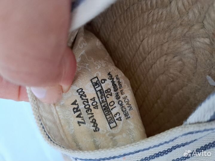 Эспадрильи мужские 43 Zara