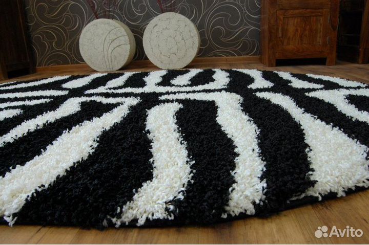 Ковер-шегги зебра 4х3