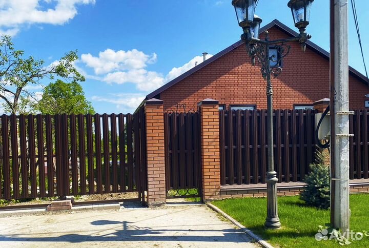 Установка забора профнастил штакетник сетка