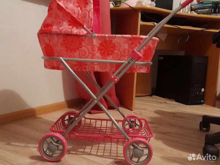 Кукла реборн силиконовая девочка(с коляской)