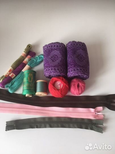 Нитки, кружево, молнии