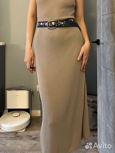 Ремень женский кожаный черный