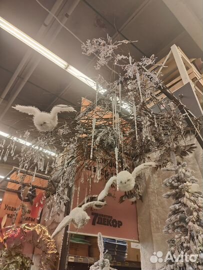 Новогоднее оформление елки и витрин, входных групп