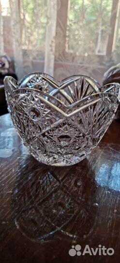 Ваза, салатник, хрусталь