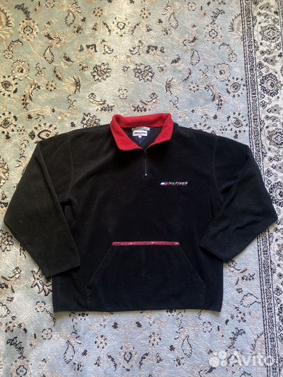 Tommy hilfiger свит шот c молнией из флиса ретро