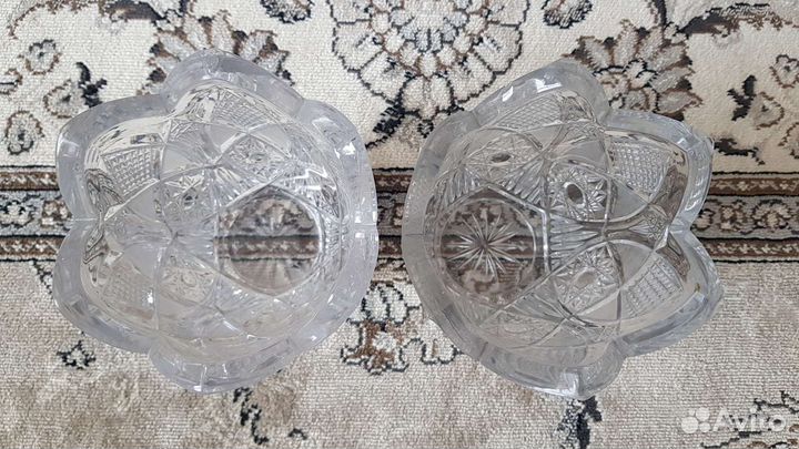 Хрустальные вазы креманки салатницы СССР